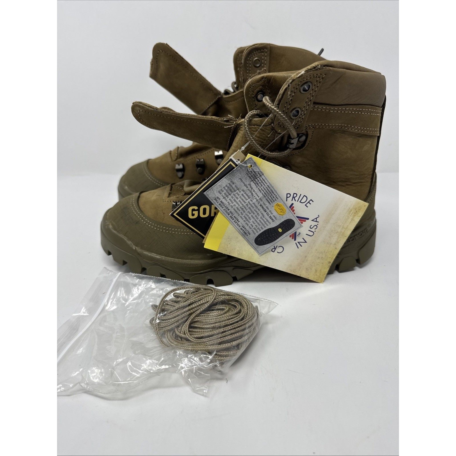 Belleville Mcb Mountain Combat Boots 7.5 W Gore-Tex Vibram Brown Military Usa